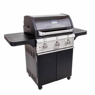 Saber Deluxe 3-Burner Infrared Gas BBQ – Black