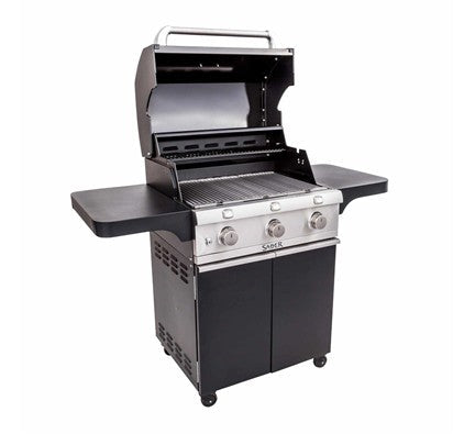 Saber Deluxe 3-Burner Infrared Gas BBQ – Black
