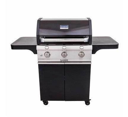 Saber Deluxe 3-Burner Infrared Gas BBQ – Black