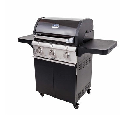 Saber Deluxe 3-Burner Infrared Gas BBQ – Black