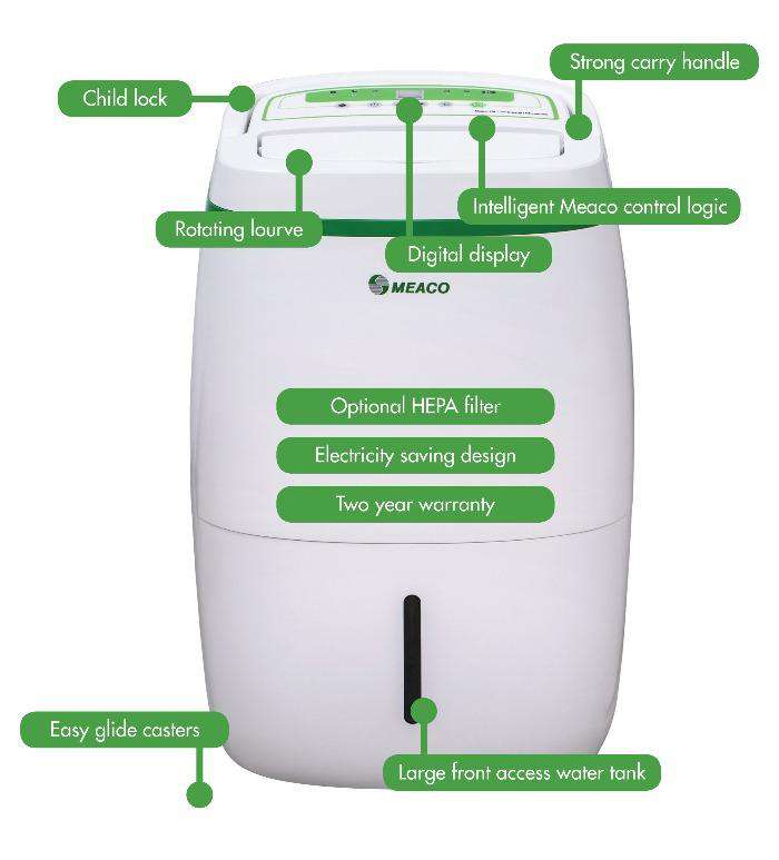 Meaco Platinum 20L/Day Compressor Dehumidifier