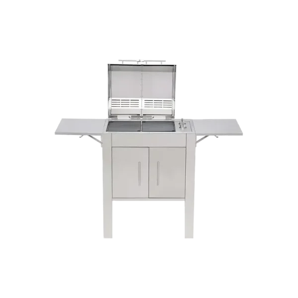 Kenyon Texan 240V Electric Grill with Stand – Dual-Zone Split-Lid Design