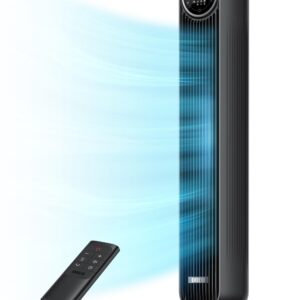 28dB Silent Tower Fan, 25 ft/s (7.6 m/s) Velocity Electric Cooling Fan