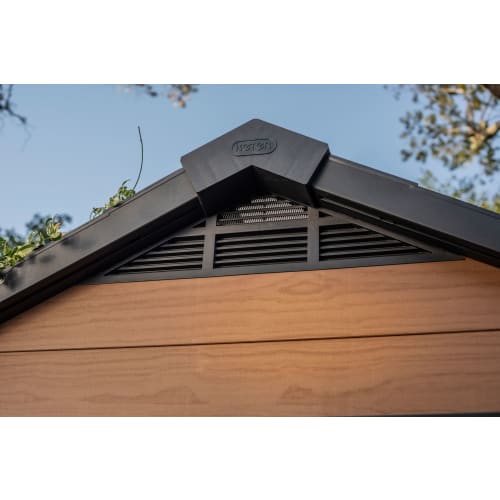 Keter Newton 7 x 11 ft Resin Storage Shed – Double Door Apex Roof Outdoor Plastic Shed