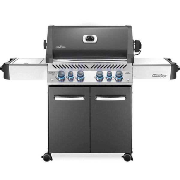 Napoleon Prestige 500 RSIB Natural Gas BBQ – Infrared Rear & Side Burners, Grey