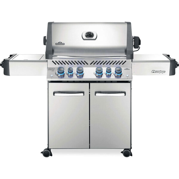Napoleon Prestige 500 RSIB Natural Gas BBQ – Infrared Rear & Side Burners, Stainless Steel