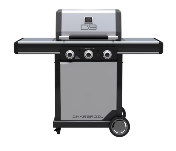 Char-Broil Commercial Series 3-Burner Infrared Gas BBQ & Griddle Combo – Stainless Steel, LP & Natural Gas