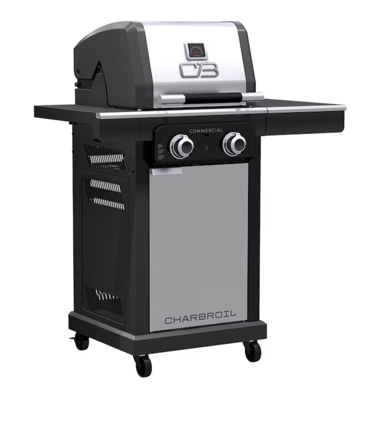 Char-Broil Commercial Series 2-Burner Infrared Gas BBQ & Griddle Combo – Stainless Steel