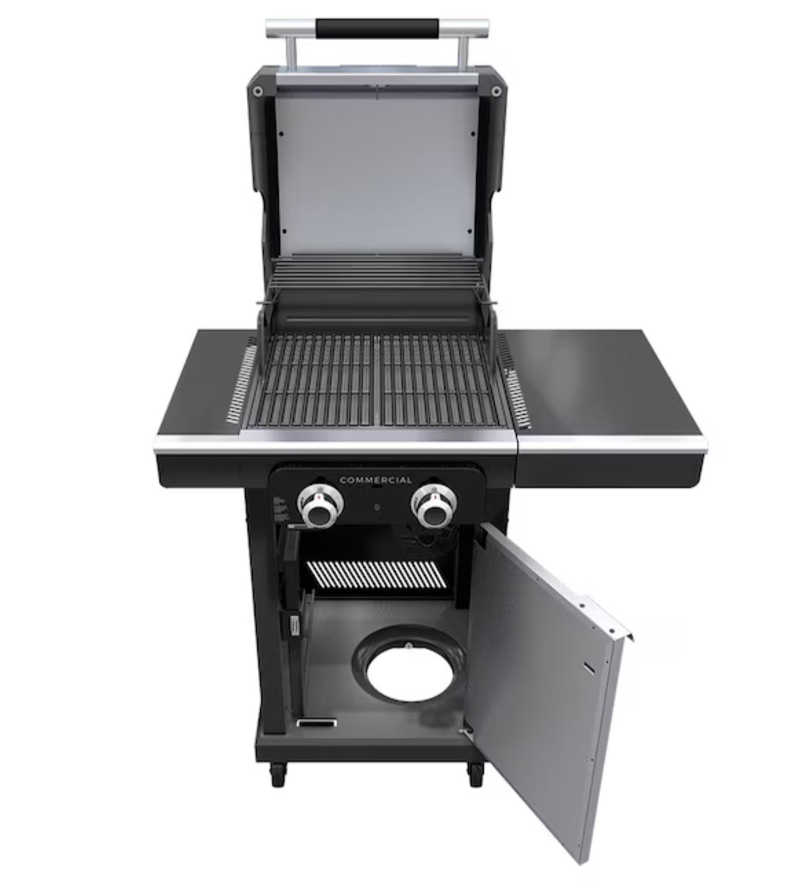 Char-Broil Commercial Series 2-Burner Infrared Gas BBQ & Griddle Combo – Stainless Steel