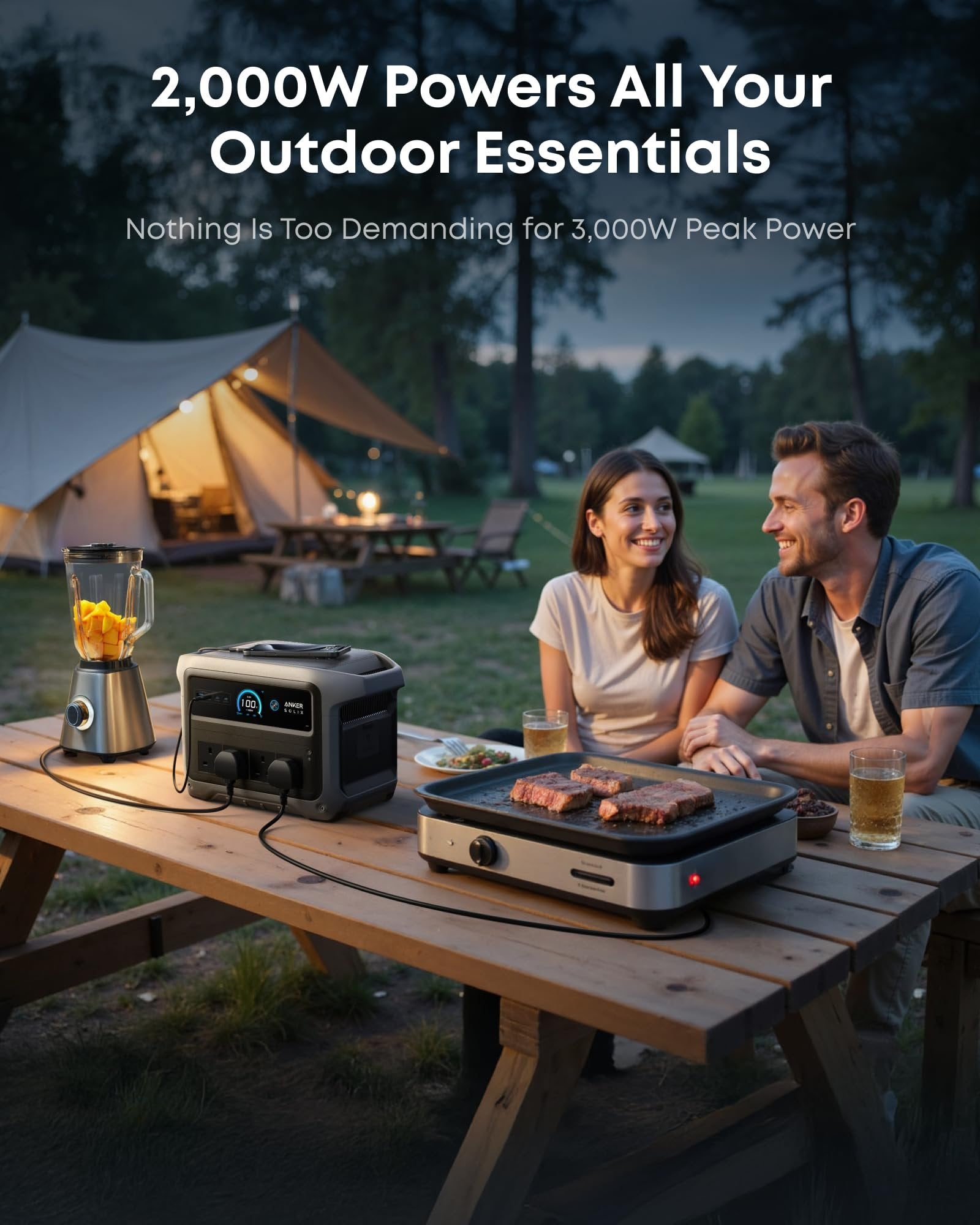 Anker SOLIX C1000 Gen 2 Portable Power Station – 1024Wh, 2000W Output, UPS
