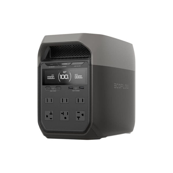 EcoFlow DELTA 3 Portable Power Station, 1800W Output, 1024Wh LFP Battery, Home Backup, RV and Camping