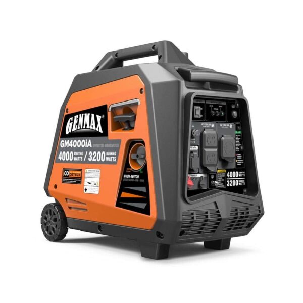 GENMAX 4000-Watt Inverter Generator, Petrol, Recoil Start, Lightweight and Quiet, 145cc OHV Engine GM4000iA